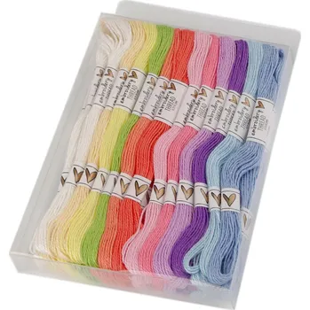 Příze Bavlněná příze vyšívací typ mouline sada 36 ks/8 m