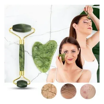 Masáž inSPORTline Masážní set Face roller a Gua Sha Siarto set