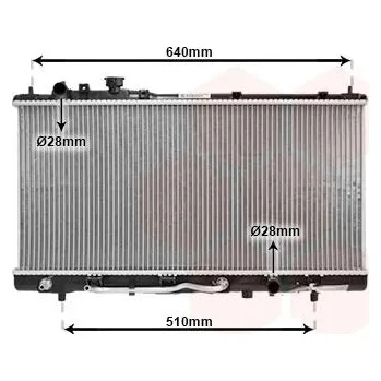 Motor automobilu Chladič, chlazení motoru VAN WEZEL 27002152