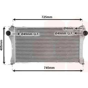 Turbodmychadlo chladič turba VAN WEZEL 53004476
