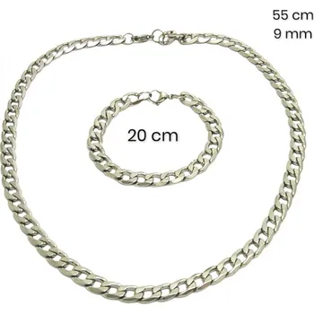 Souprava šperků Ocelový náhrdelník + náramek 23780000