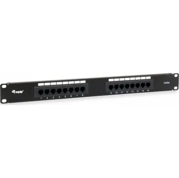Síťový kabel Equip Patchpanel 16x RJ45 Cat5e 19 1HE ungeschirmt schwarz