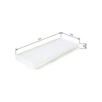 Kabinový filtr Kabinový filtr Ford FIESTA Skříňová/velkoprostorová limuzína (F3L, F5L) Bosch - 1.3, 1.8