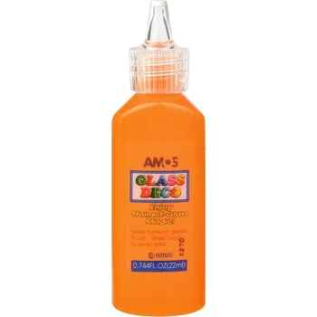 Speciální výtvarná barva Barvička na sklo - oranžová - 22 ml