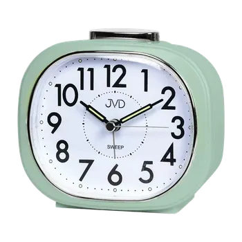 Budík JVD Zelený tichý ručkový budík s plynulým chodem JVD SRP2010.2