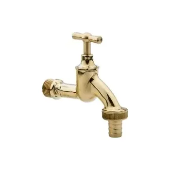 Vodovodní kohout Zahradní ventil sedlový, leštěná mosaz