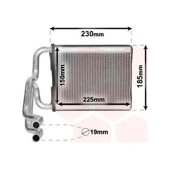 Vymenik tepla, Vnitrni vytapeni VAN WEZEL 82006313