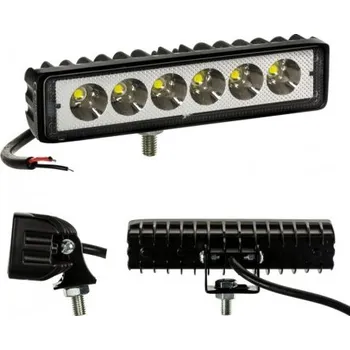 Pracovní světlo Pracovní Lampa Panelová Halogenová Led 18w 6x3w 12v 24v 1000lm S Držákem MZR 73240