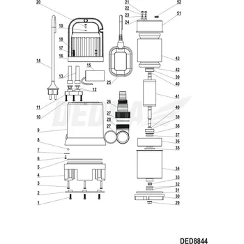 Horkovzdušná pistole Výtoková tryska DEDRA XDED8844.26