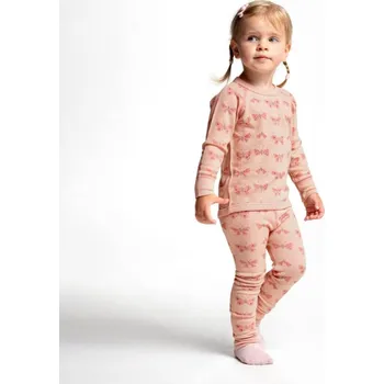 Dvouvrstvé rostoucí legíny pro děti merino/bambus motýl růžové SAFA Velikost: 98/104