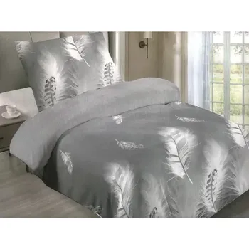 Povlečení Povlečení MICROPLYŠ - PEŘÍ ŠEDÉ