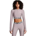 Under Armour Women‘s top HeatGear Rib 1/4 Zip LS Grey M šedá