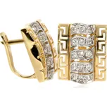 Zlatnictví Helios Zlaté náušnice řecký vzor se zirkony