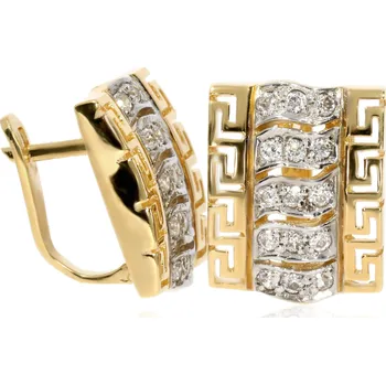 Náušnice Zlatnictví Helios Zlaté náušnice řecký vzor se zirkony