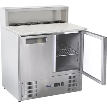 Chladicí stoly s nástavbou a žulovou deskou, Arktic, 247L, 230V/145W, 900x700x(H)1070mm