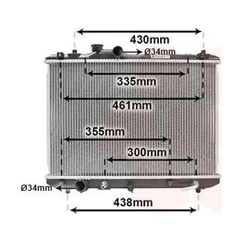 Motor automobilu Chladič, chlazení motoru VAN WEZEL 52002098