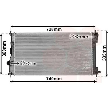Motor automobilu Chladič, chlazení motoru VAN WEZEL 53002688