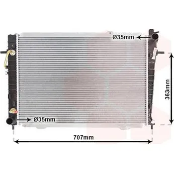 Motor automobilu Chladič, chlazení motoru VAN WEZEL 82002167