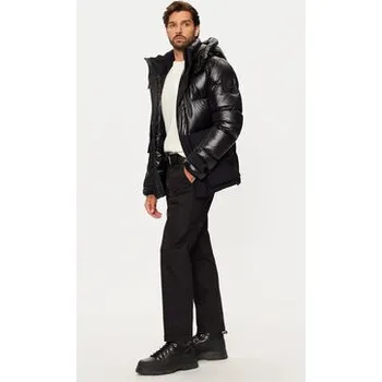 Moto bunda Moose Knuckles Vatovaná bunda Adams Peak M34MJ157 Černá Relaxed Fit L