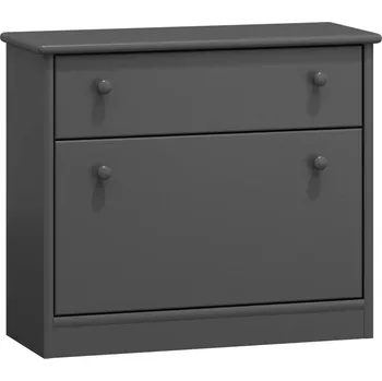 Botník Slevadoma Výklopný botník masiv borovice MILAN II Barva: Barva šedá