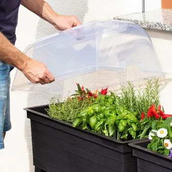 Skleník HTI Průhledné sadbovací víko na truhlík Wood