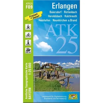 ATK25-F09 Erlangen (Amtliche Topographische Karte 1:25000) - Landesamt für Digitalisierung, Breitband und Vermessung