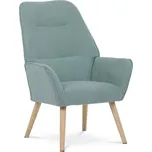 Relaxační křeslo MAKSY — masiv, látka, modrá