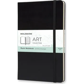Diář Moleskine, Zápisník Moleskine Art Music s notovou osnovu tvrdá vazba L 192 stran - Formadore