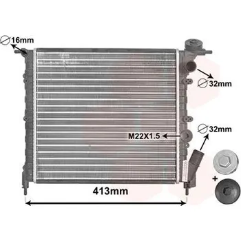 Chladič motoru Chladič, chlazení motoru VAN WEZEL 43002120