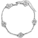 Stříbrný náramek tlapka se zirkony Pawie