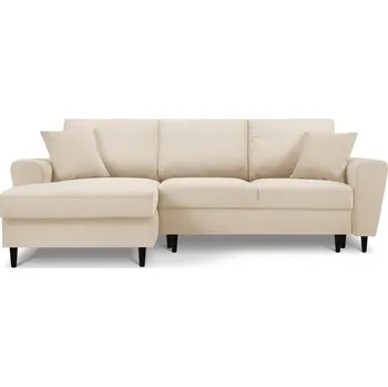 Pohovka Béžová manšestrová rozkládací rohová pohovka Micadoni Home Moghan, levý roh ID_1412507