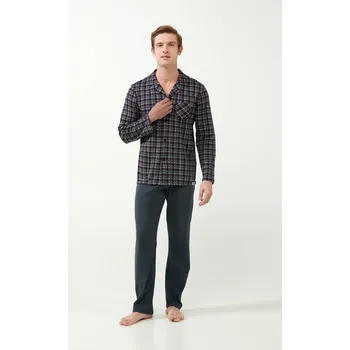 Pánské pyžamo Vamp - Pánské pyžamo na knoflíky 21662 - Vamp dark gray XL