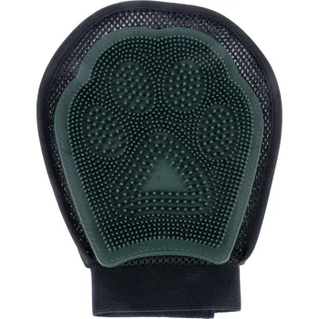 Kartáč pro zvířata kooa 1ks kooa oboustranná rukavice pro péči černá/tmavozelená