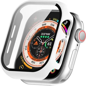VSECHNONAMOBIL 87159 PC FULL COVER Plastový kryt se sklem pro Apple Watch 10 / 11 42mm bílý