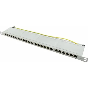 Patch panel LogiLink Patchpanel LogiLink 19 Cat.6A, 24 portů, šedý, 0,5 HE