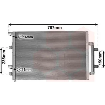 Motor automobilu Chladič, chlazení motoru VAN WEZEL 03002383
