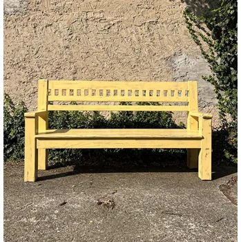 Zahradní lavice Stará Krása – Ruční výroba Barevné selské zahradní lavice 120 x 95 cm
