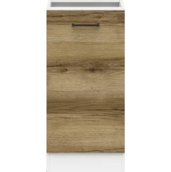 Kuchyňská linka JAMISON, skříňka dolní 40 cm bez pracovní desky, levá, bílá/dub delano světlý + vyzvednutí ZDARMA