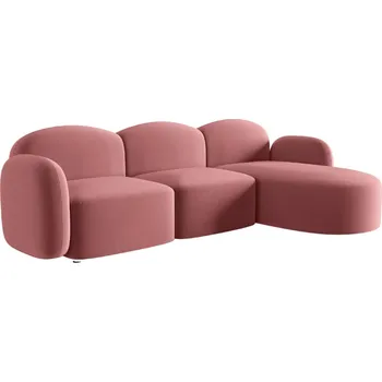 Pohovka Micadoni Sametová rohová pohovka Blair 274 cm, pravá