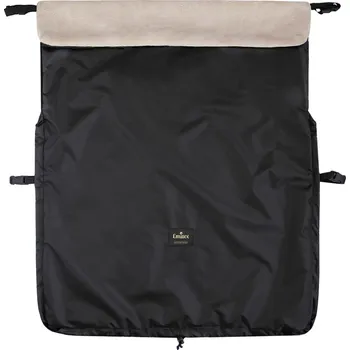 Dětská deka Nepadací deka černá + velvet béžová