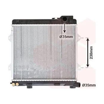 Motor automobilu Chladič, chlazení motoru VAN WEZEL 06002075