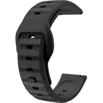 Příslušenství k chytrým hodinkám eses Silikonový řemínek s provlékáním - Vzorovaný černý, 16 mm