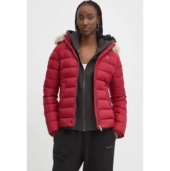 Péřová bunda Tommy Jeans DW0DW18312 červená 33X, vel. S