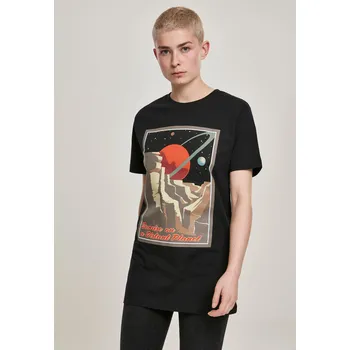 Dámské tričko Dámské tričko Distant Planet černé barvy Mister Tee černá 2542631