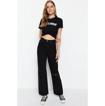 Dámské džíny Dámské džíny Trendyol Ripped Trendyol černá 1651154