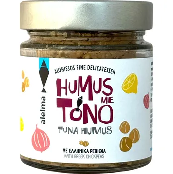 Hotové jídlo ALELMA Fine Delikatessen Humus s tuňákem z ostrova Alonissos 225g ALELMA