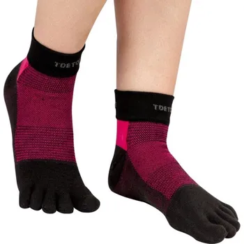 Pánské oblečení LINER TRAINER nízké běžecké prstové ponožky ToeToe černá / růžová M
