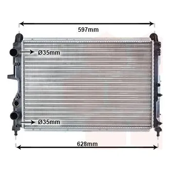 Motor automobilu Chladič, chlazení motoru VAN WEZEL 01002051