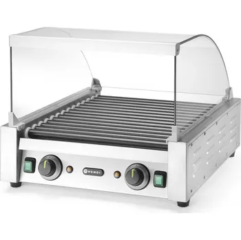 Skleněný kryt pro ohřívač párků, HENDI, do grilu se 7 válečky s kódem 268506, 470x325x(H)240mm