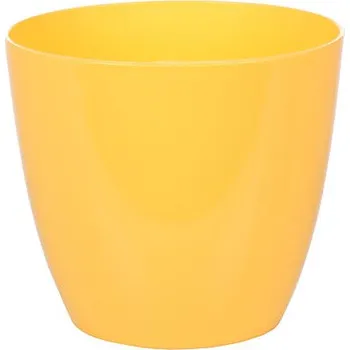 Plastkon Ella Lesk dekorativní květináč žlutá průměr 7 cm
